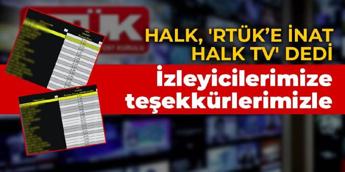 Halk TV izleyicisine teşekkürlerimizle: Halk, 'RTÜK’e inat Halk TV' dedi