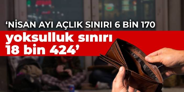 Birleşik Kamu-İş: Nisan ayı açlık sınırını 6 bin 170, yoksulluk sınırı 18 bin 424