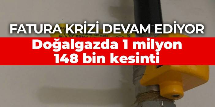 Fatura krizi devam ediyor! Doğalgazda 1 milyon 148 bin kesinti