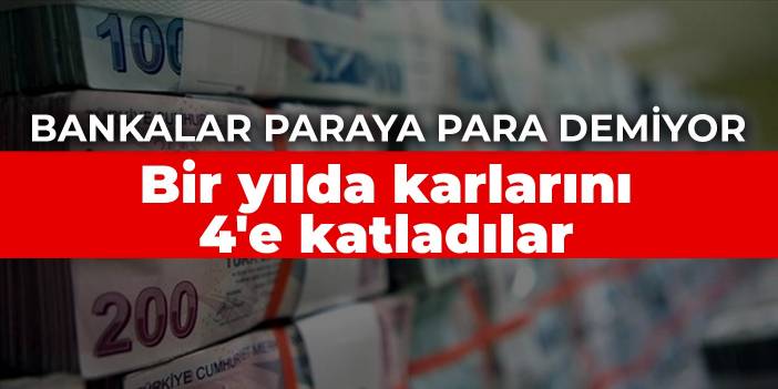 Bankalar paraya para demiyor! Bir yılda karlarını 4'e katladılar