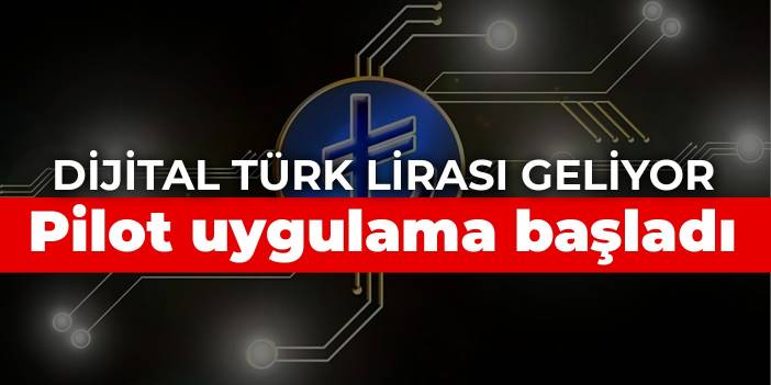 Dijital Türk Lirası  geliyor! Pilot uygulama başladı