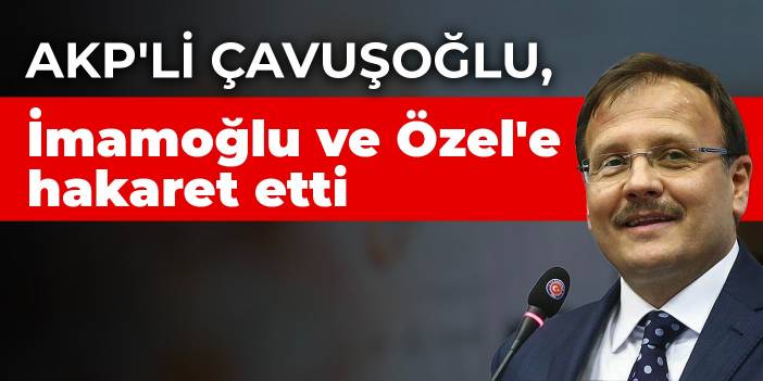 AKP'li Çavuşoğlu, İmamoğlu ve Özel'e hakaret etti