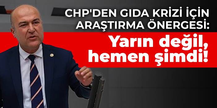 CHP'den gıda krizi için araştırma önergesi: Yarın değil, hemen şimdi!