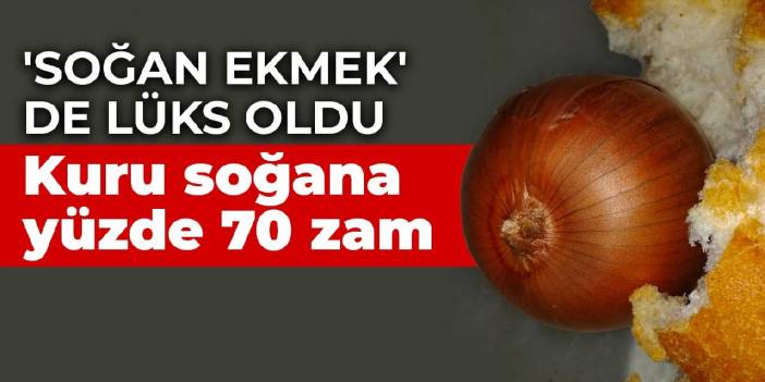 Kuru soğana yüzde 70 zam! 'Soğan ekmek' de lüks oldu