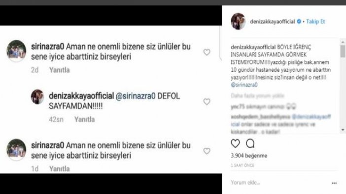 Deniz Akkaya o mesaja çok sinirlendi!