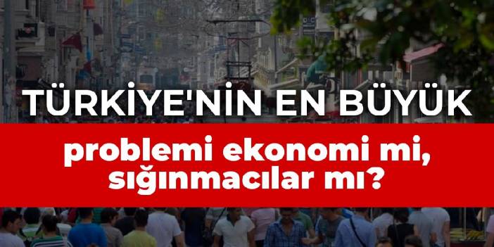 Türkiye'nin en büyük problemi ekonomi mi, sığınmacılar mı?