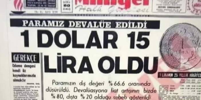 1 dolar 15 lirayı aşınca 52 yıl önceki manşet viral oldu