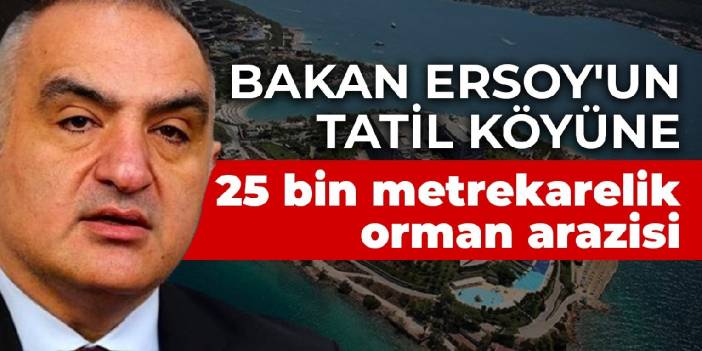 Bakan Ersoy'un tatil köyüne 25 bin metrekarelik orman arazisi