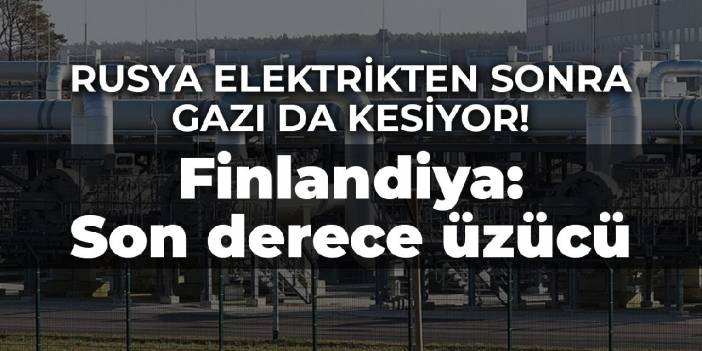 Rusya elektrikten sonra gazı da kesiyor! Finlandiya: Son derece üzücü