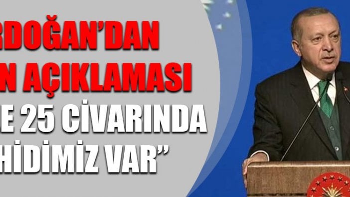 Erdoğan: 20 ila 25 civarında şehidimiz var