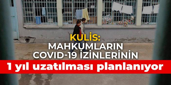 Kulis: Mahkumların Covid-19 izinlerinin 1 yıl uzatılması planlanıyor