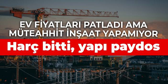 Harç bitti, yapı paydos