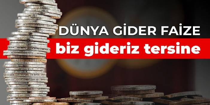 Dünya gider faize, biz gideriz tersine