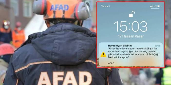 AFAD'dan 'hayati uyarı bildirimi'