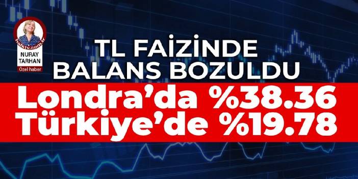 TL faizinde balans bozuldu: Londra’da %38.36, Türkiye’de %19.78