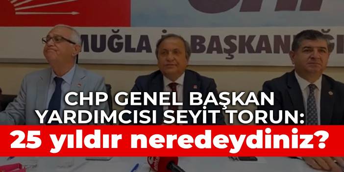 CHP Genel Başkan Yardımcısı Seyit Torun: 25 yıldır neredeydiniz?