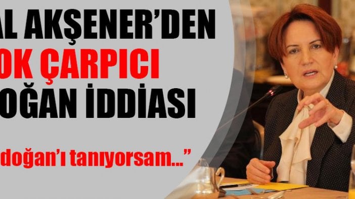 Meral Akşener'den çok çarpıcı Erdoğan iddiası: Erdoğan ile HDP anlaşır