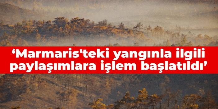 EGM: Marmaris'teki yangınla ilgili paylaşımlara işlem başlatıldı