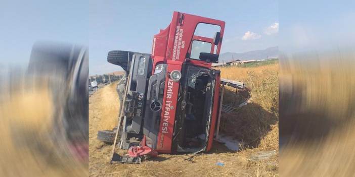 Yangına giden itfaiye aracı devrildi, 3 itfaiye eri yaralandı