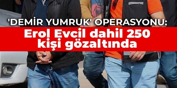 'Demir Yumruk' operasyonu: Erol Evcil dahil 250 kişi gözaltında