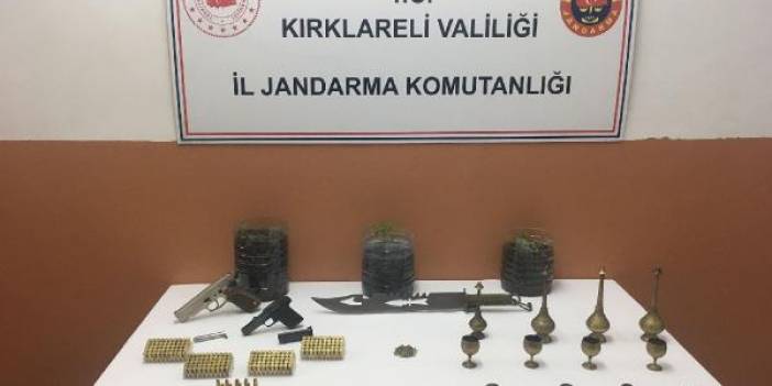 Kırklareli'nde Bizans dönemine ait parçalar ele geçirildi