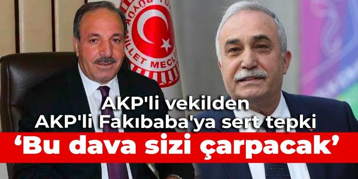 AKP'li vekilden AKP'li Fakıbaba'ya sert tepki: Bu kutlu dava sizi çarpacak