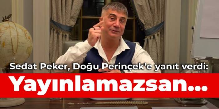 Sedat Peker, Doğu Perinçek'e yanıt verdi: Yayınlamazsan...