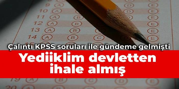 Çalıntı KPSS soruları ile gündeme gelen Yediiklim Yayınları devletten ihale almış