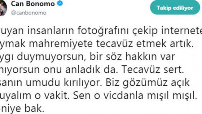 Can Bonomo o fotoğraflara isyan etti!