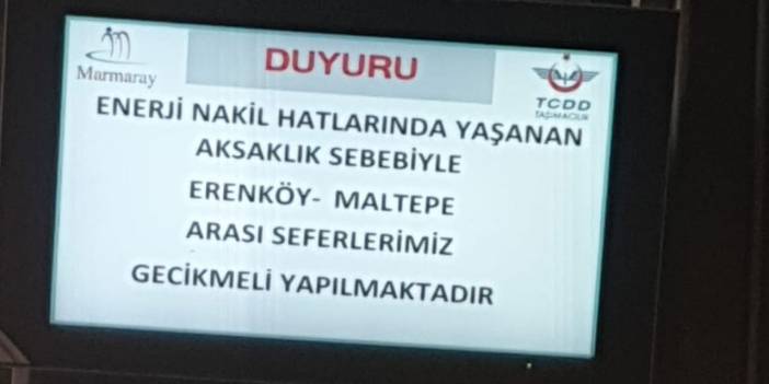 Marmaray seferlerinde aksama