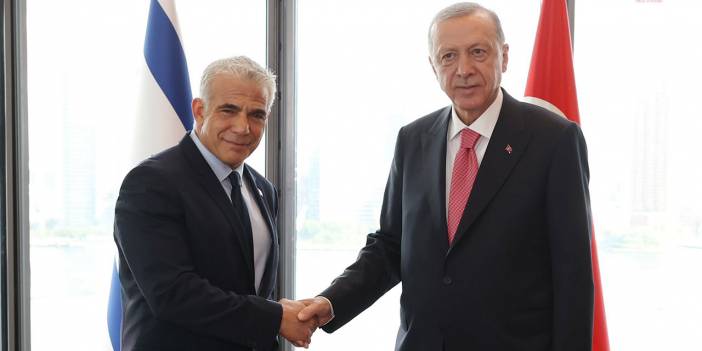 Erdoğan,  İsrail Başbakanı Lapid'le bir araya geldi