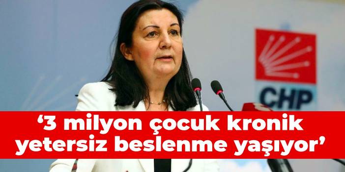 CHP'li Lale Karabıyık: 3 milyon çocuk kronik yetersiz beslenme yaşıyor