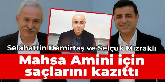 Selahattin Demirtaş ve Selçuk Mızraklı, Mahsa Amini için saçlarını kazıttı