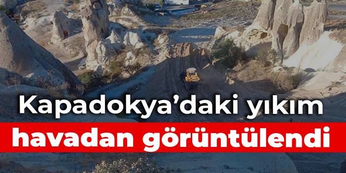 Kapadokya'da talanın havadan görüntüleri