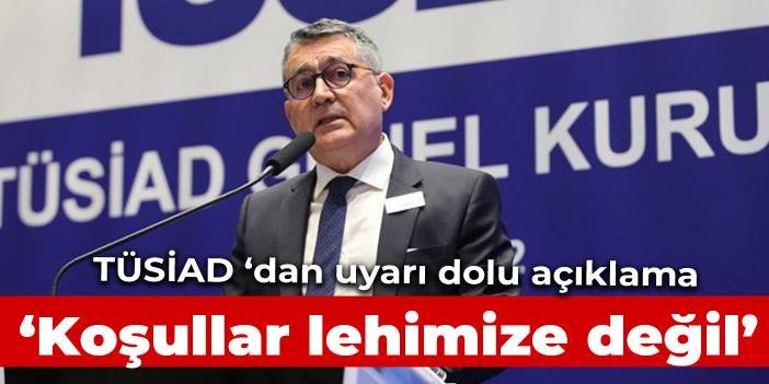 TÜSİAD'dan uyarı dolu açıklama: Koşullar lehimize değil