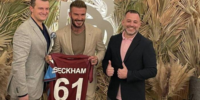 David Beckham'a Trabzonspor forması hediye edildi