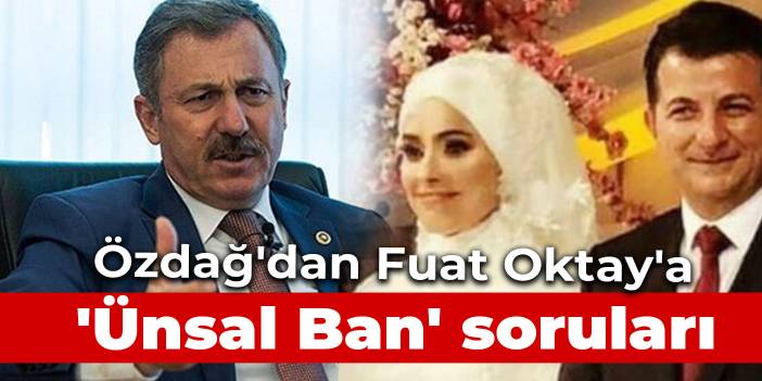 Selçuk Özdağ'dan Fuat Oktay'a 'Ünsal Ban' soruları