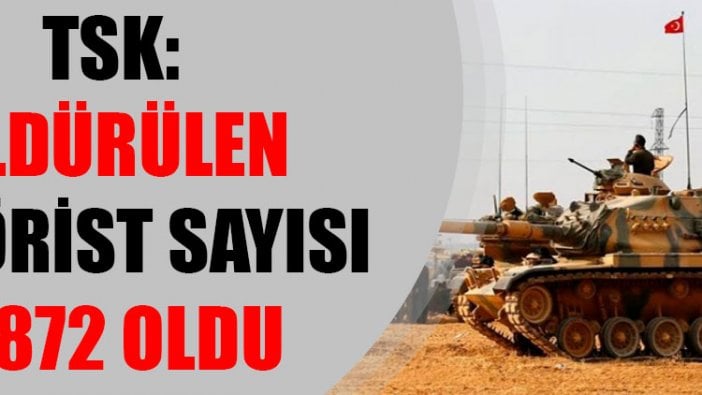 TSK: Öldürülen terörist sayısı 2872 oldu