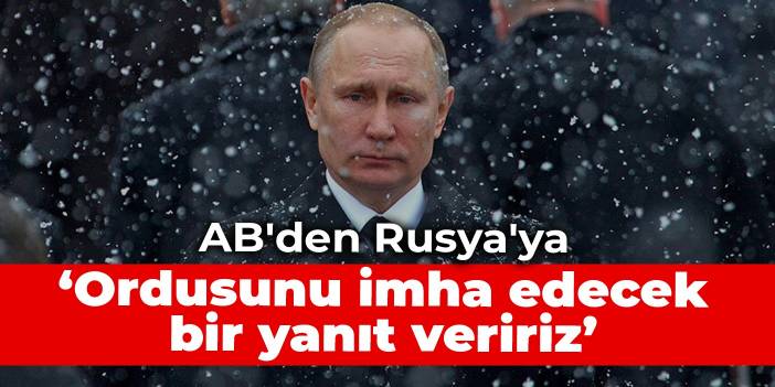 AB'den Rusya'ya: Ordusunu imha edecek bir yanıt veririz