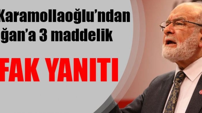 Temel Karamollaoğlu'ndan Erdoğan’a 3 maddeli ittifak yanıtı