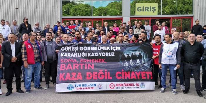 Bartın'daki maden faciası İzmir'de protesto edildi: Bu işin fıtratında, kaderinde ölüm yoktur