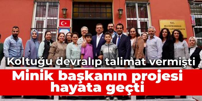 23 Nisan'da koltuğu İmamoğlu'ndan devralıp talimat vermişti: Minik başkanın projesi hayata geçti