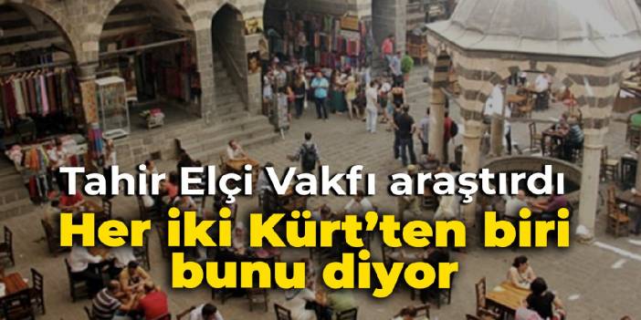 Tahir Elçi Vakfı araştırdı: Her iki Kürt'ten biri bunu diyor