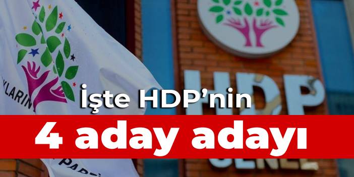 Seçimler yaklaşırken... İşte HDP'nin 4 aday adayı