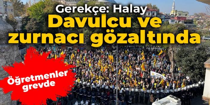 Öğretmenler grevde: Davulcu ve zurnacı gözaltında