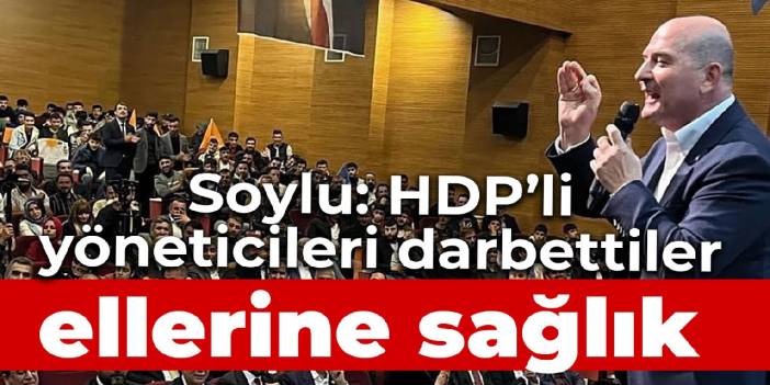 Soylu: HDP’li yöneticileri darbettiler, ellerine sağlık