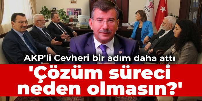 AKP'li Cevheri bir adım daha attı: Çözüm süreci neden olmasın?