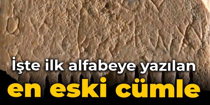 İşte ilk alfabeye yazılan en eski cümle