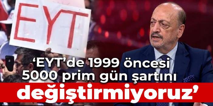 Bakan Bilgin EYT'de hangi yılların kapsanacağını açıkladı