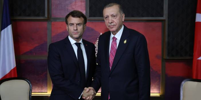 Cumhurbaşkanı Erdoğan ile Fransa Cumhurbaşkanı Macron bir araya geldi